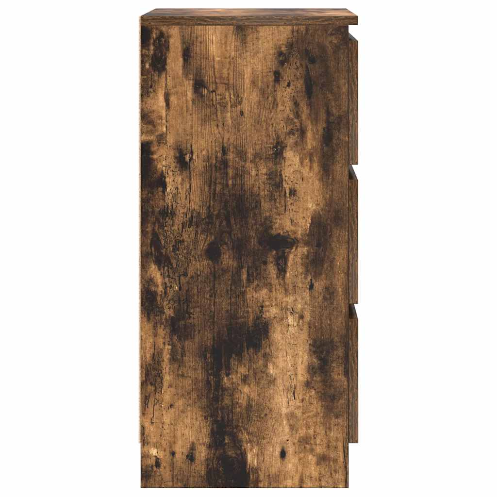 Dressoir 37,5x35x76 cm bewerkt hout gerookt eikenkleurig