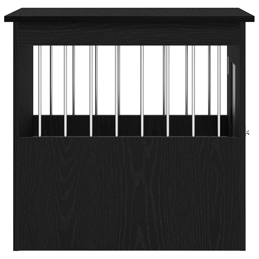 Hondenbenchmeubel 62x45x59 cm bewerkt hout zwart eikenkleurig