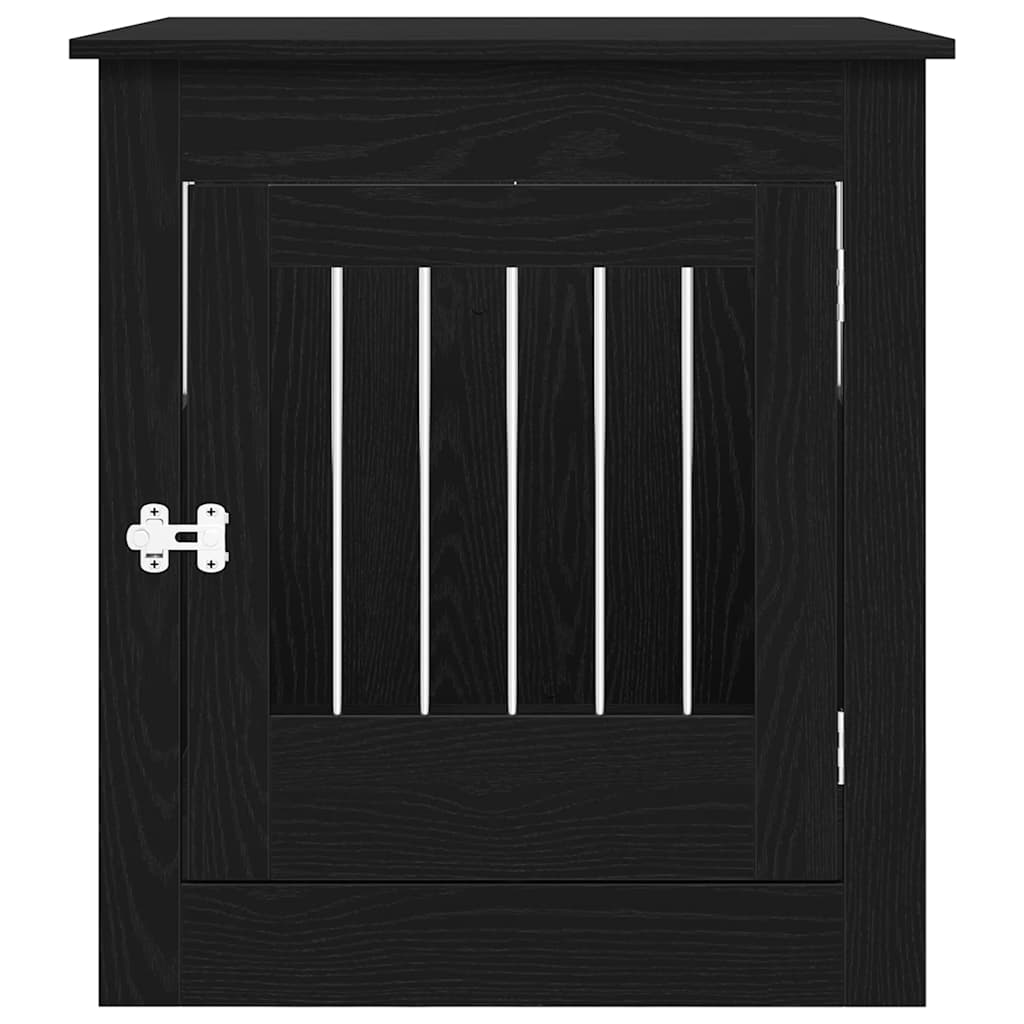 Hondenbenchmeubel 80x64,5x71 cm bewerkt hout zwart eikenkleurig