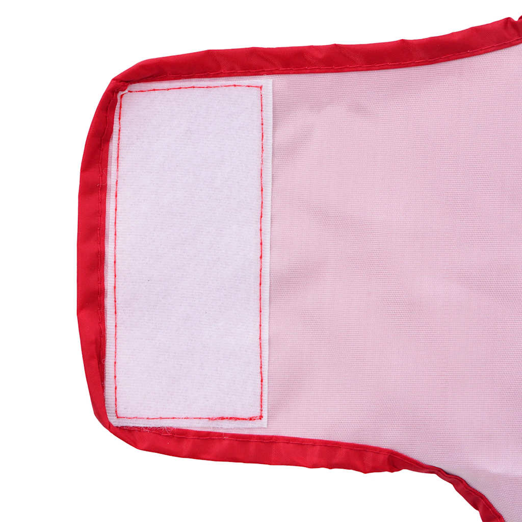 Hondenregenjas met reflecterende strips polyester rood XXS