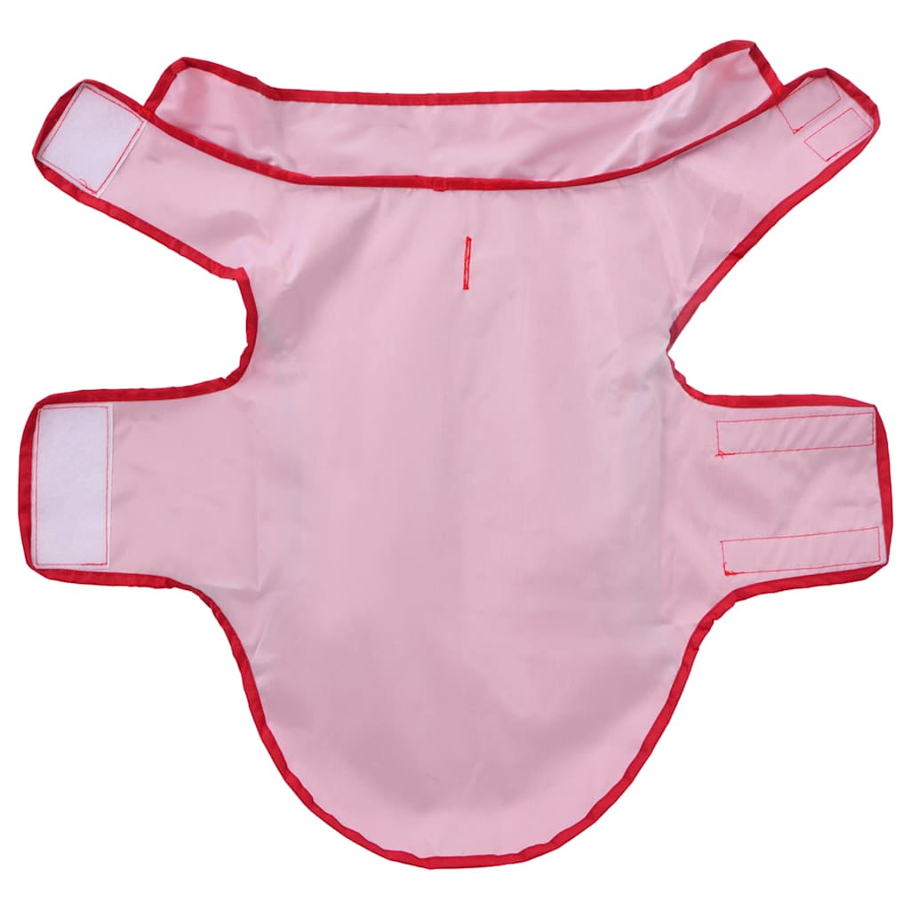 Hondenregenjas met reflecterende strips polyester rood S