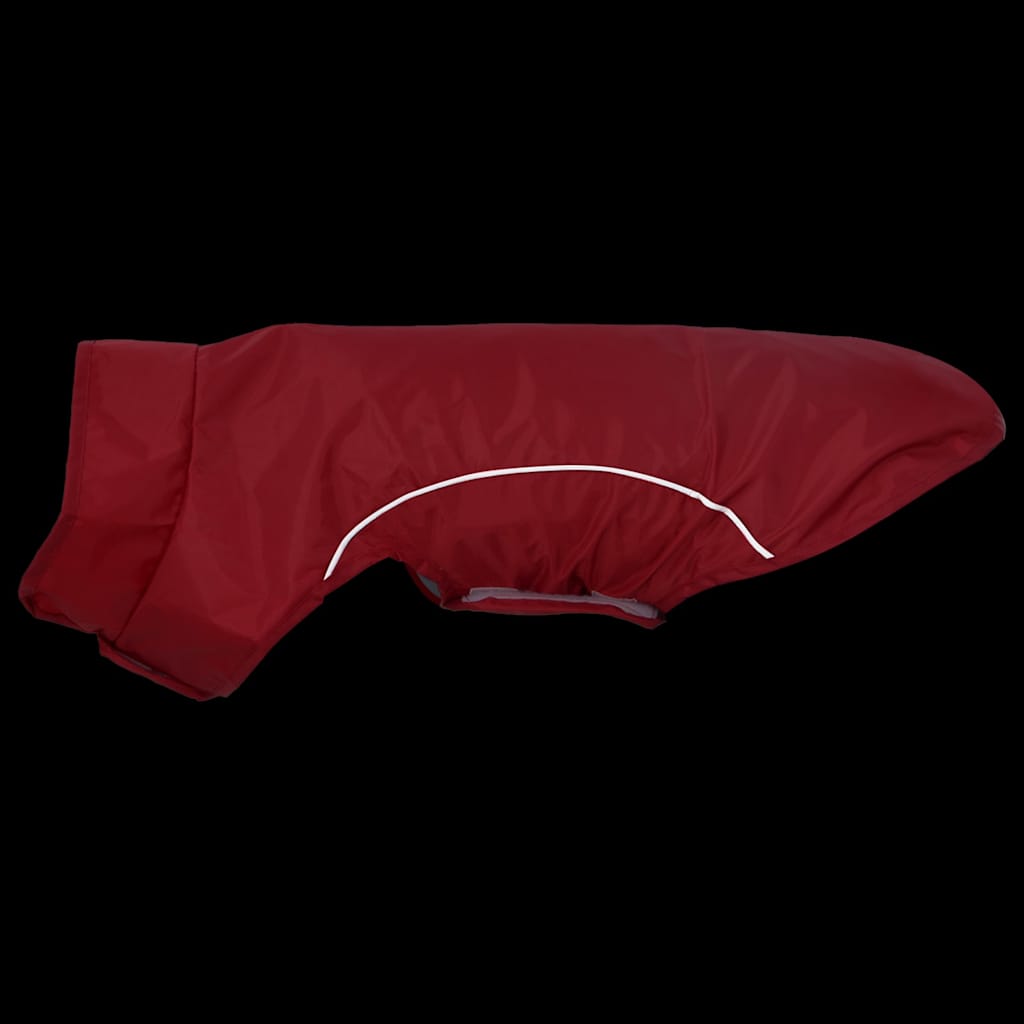 Hondenregenjas met reflecterende strips polyester rood S