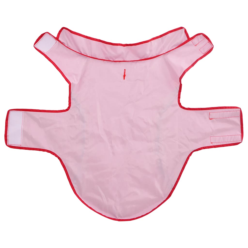 Hondenregenjas met reflecterende strips polyester rood L