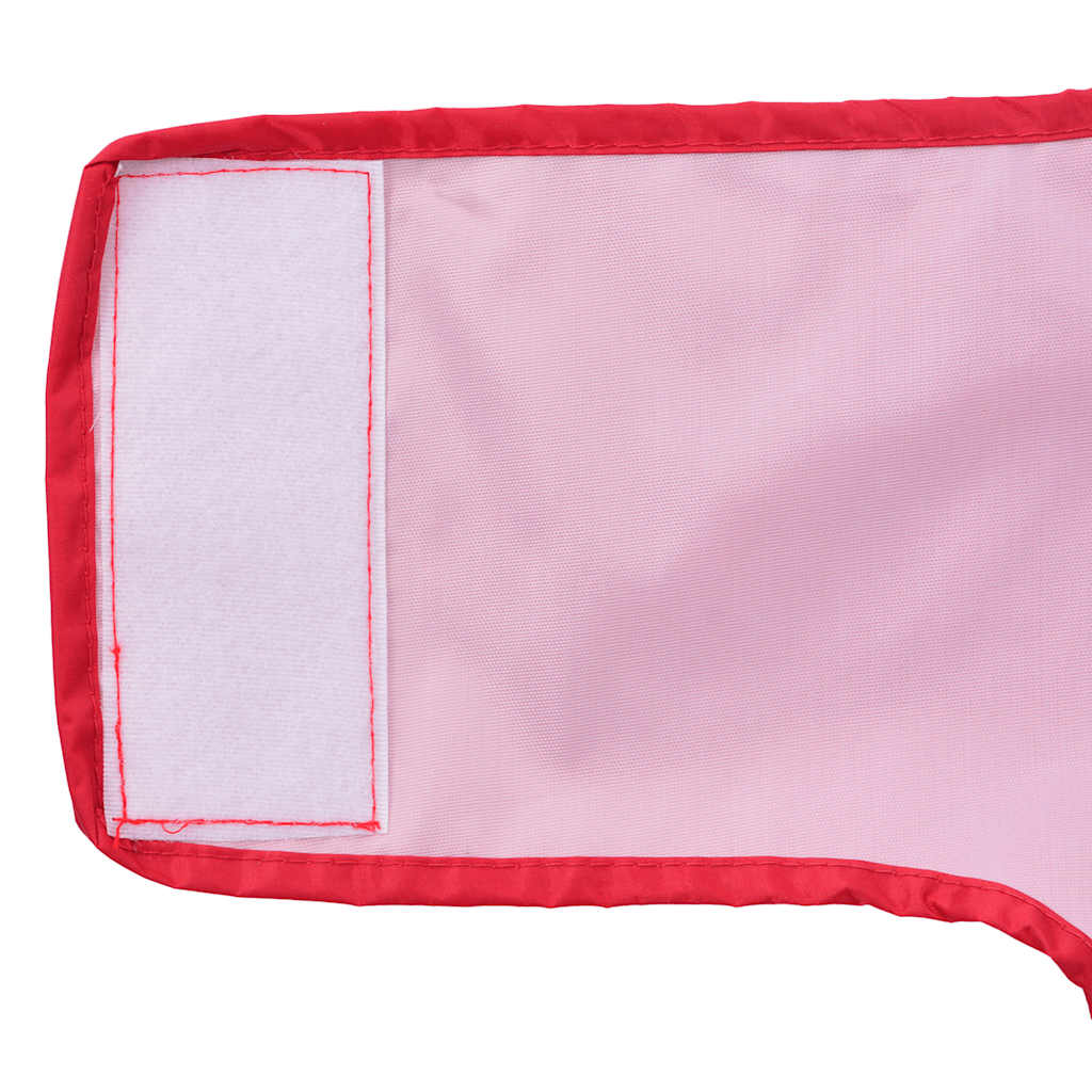 Hondenregenjas met reflecterende strips polyester rood L