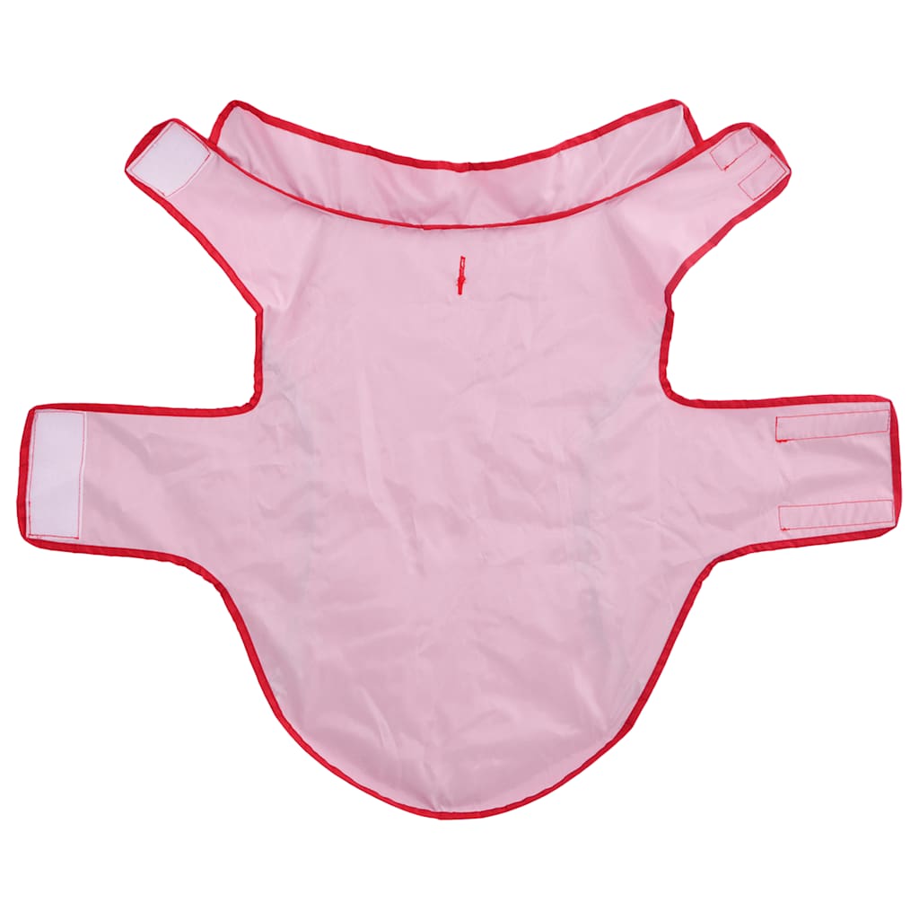 Hondenregenjas met reflecterende strips polyester rood 2XL