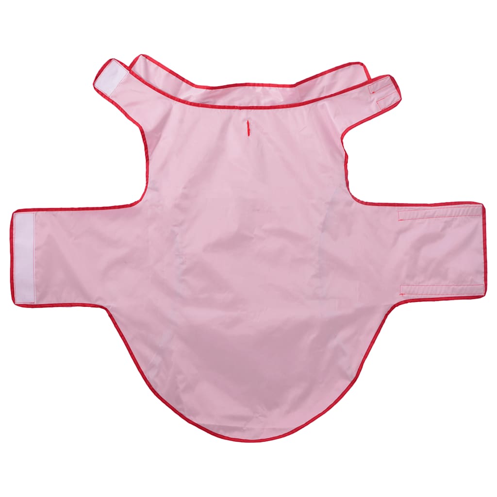 Hondenregenjas met reflecterende strips polyester rood 3XL