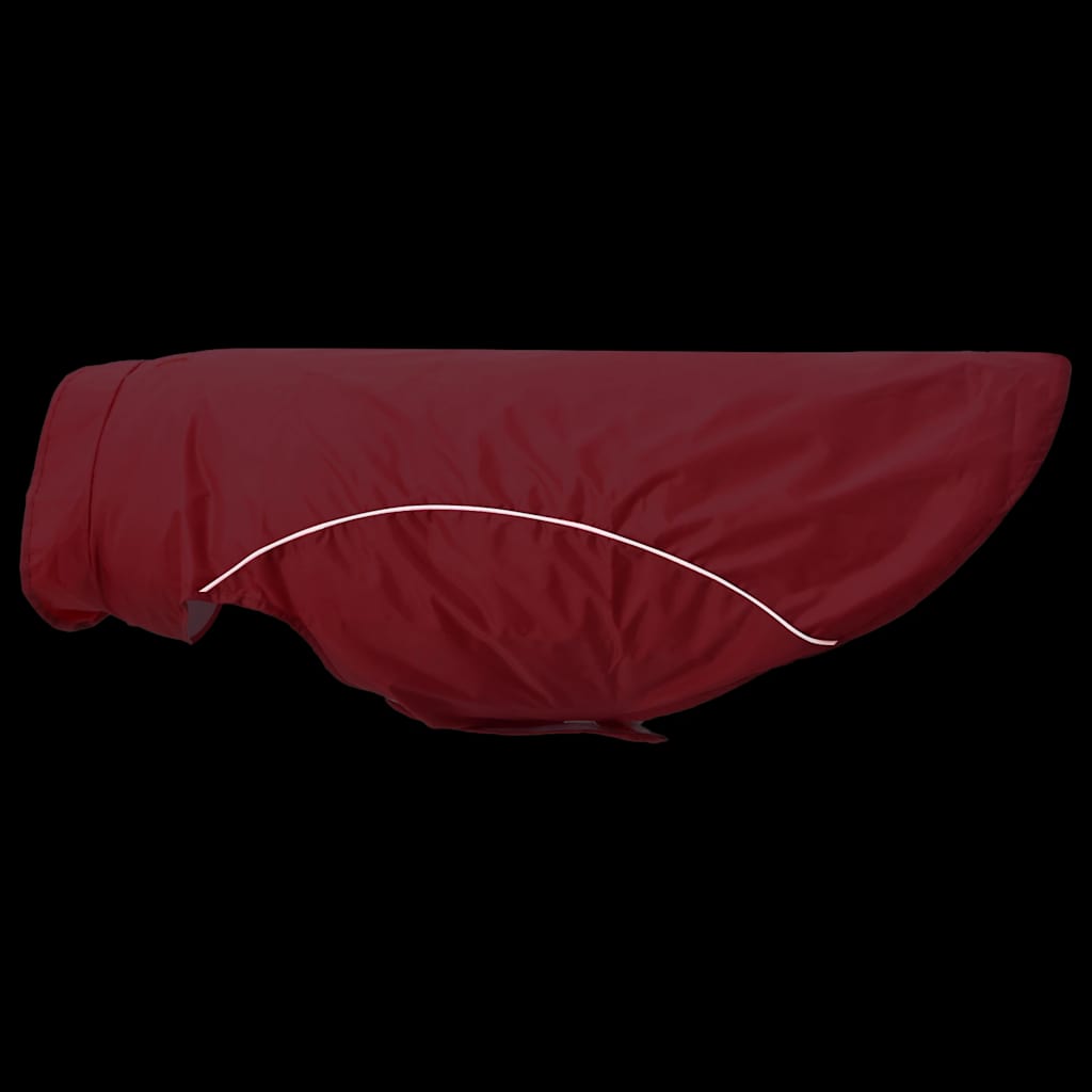 Hondenregenjas met reflecterende strips polyester rood 3XL