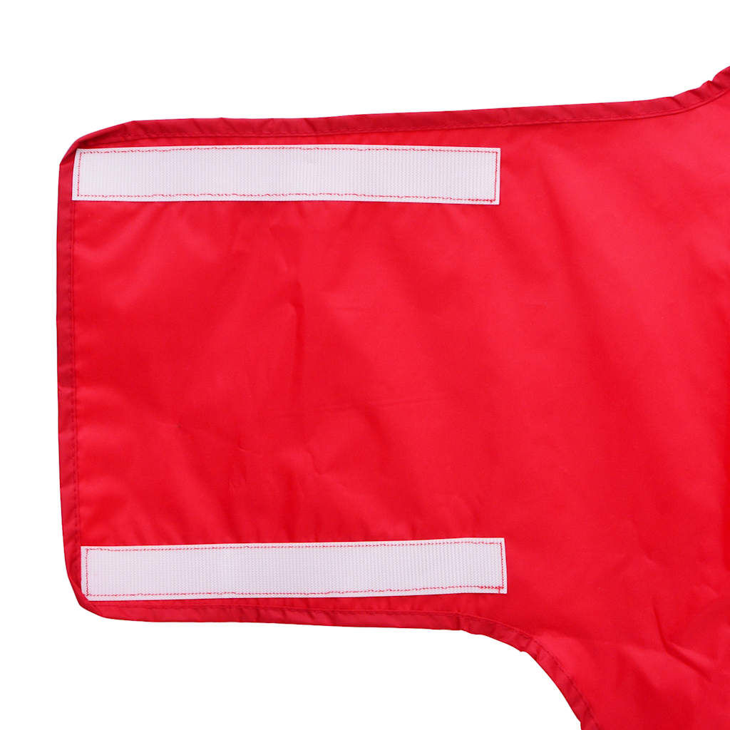 Hondenregenjas met reflecterende strips polyester rood 3XL