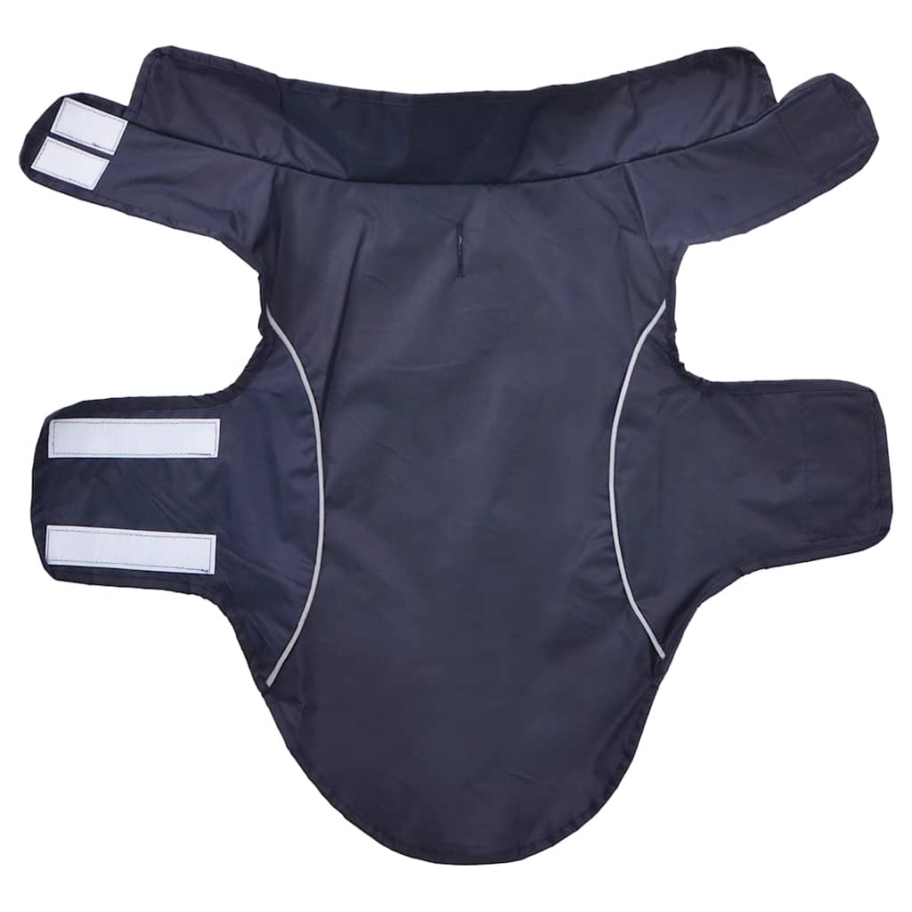 Hondenregenjas met reflecterende strips polyester blauw XS