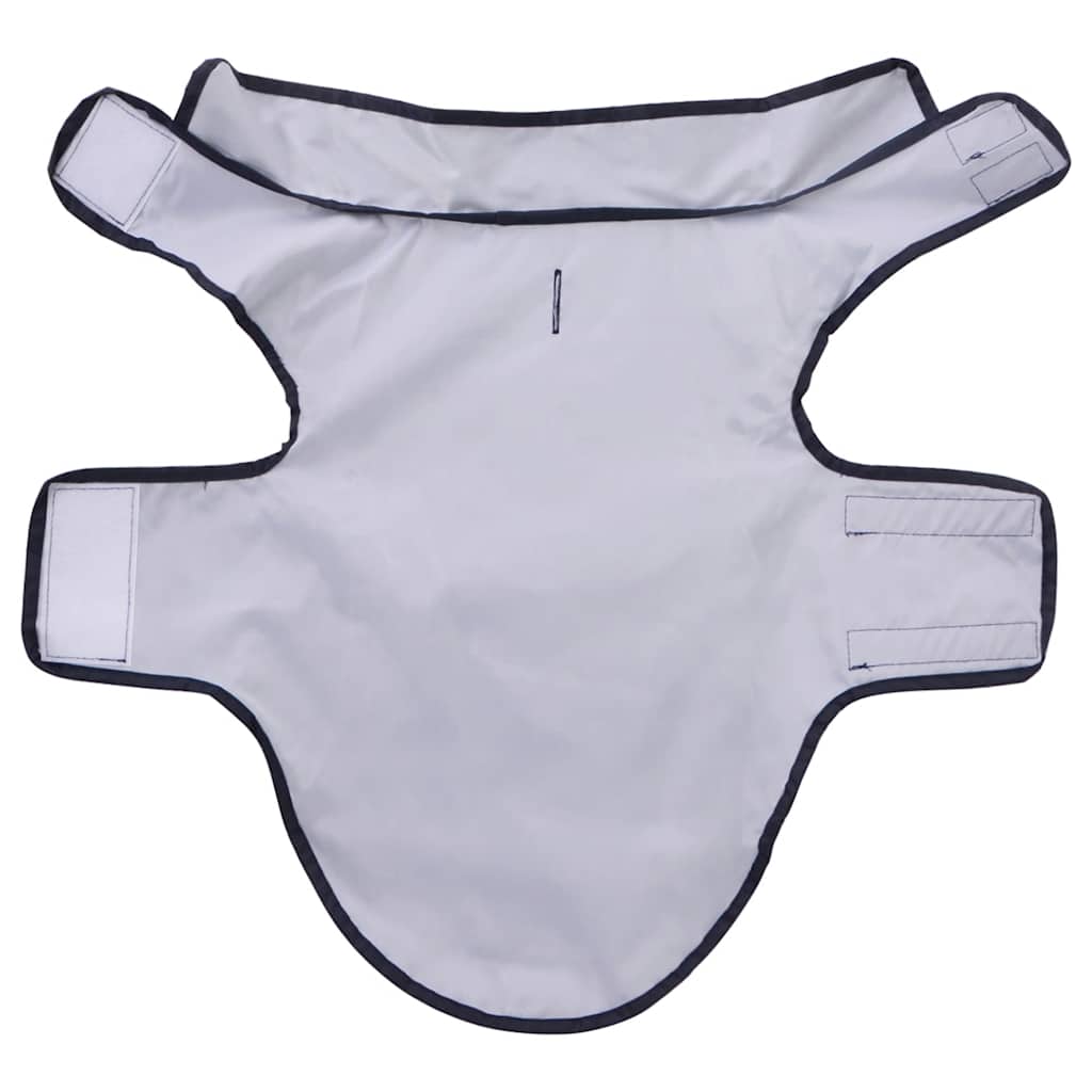 Hondenregenjas met reflecterende strips polyester blauw XS