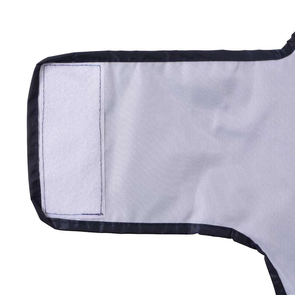 Hondenregenjas met reflecterende strips polyester marineblauw S