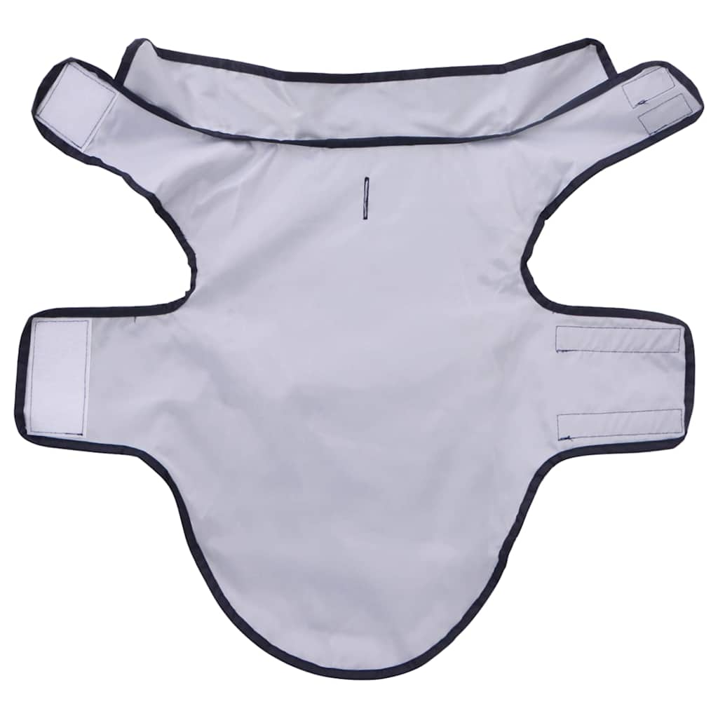 Hondenregenjas met reflecterende strips polyester marineblauw M