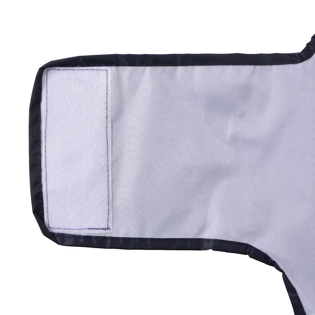 Hondenregenjas met reflecterende strips polyester marineblauw M