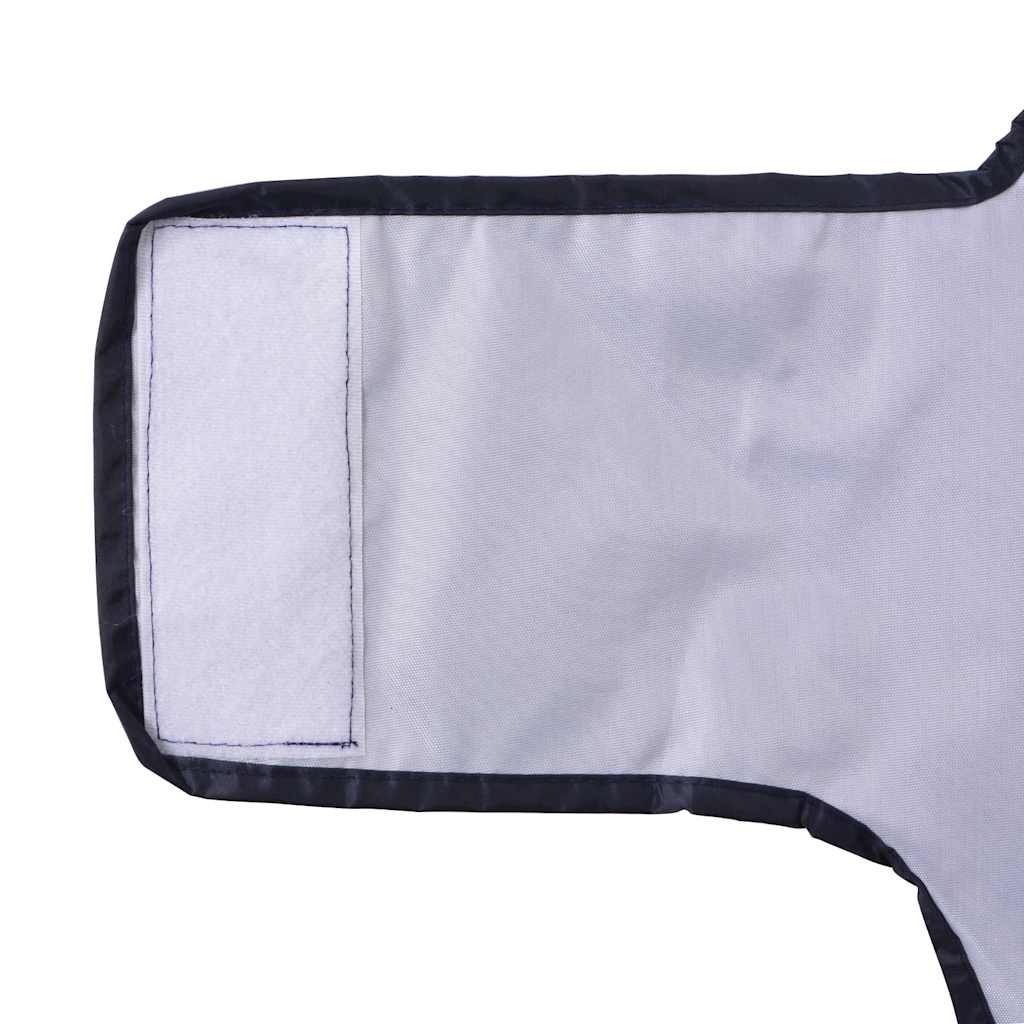 Hondenregenjas met reflecterende strips polyester marineblauw L