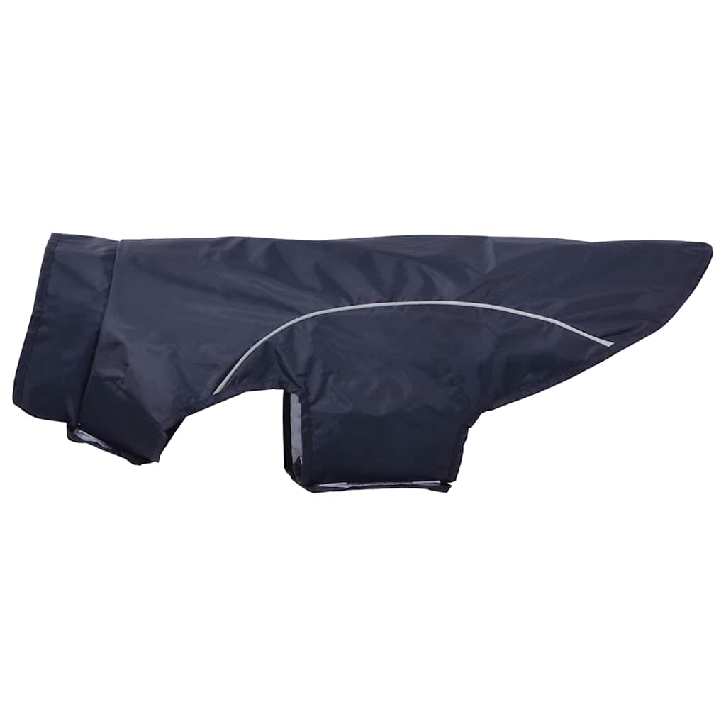 Hondenregenjas met reflecterende strips polyester blauw XL