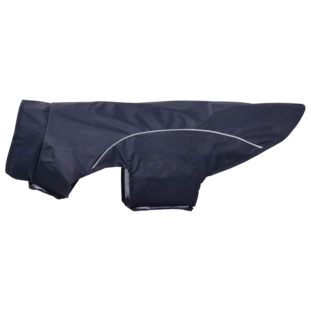 Hondenregenjas met reflecterende strips polyester blauw 2XL