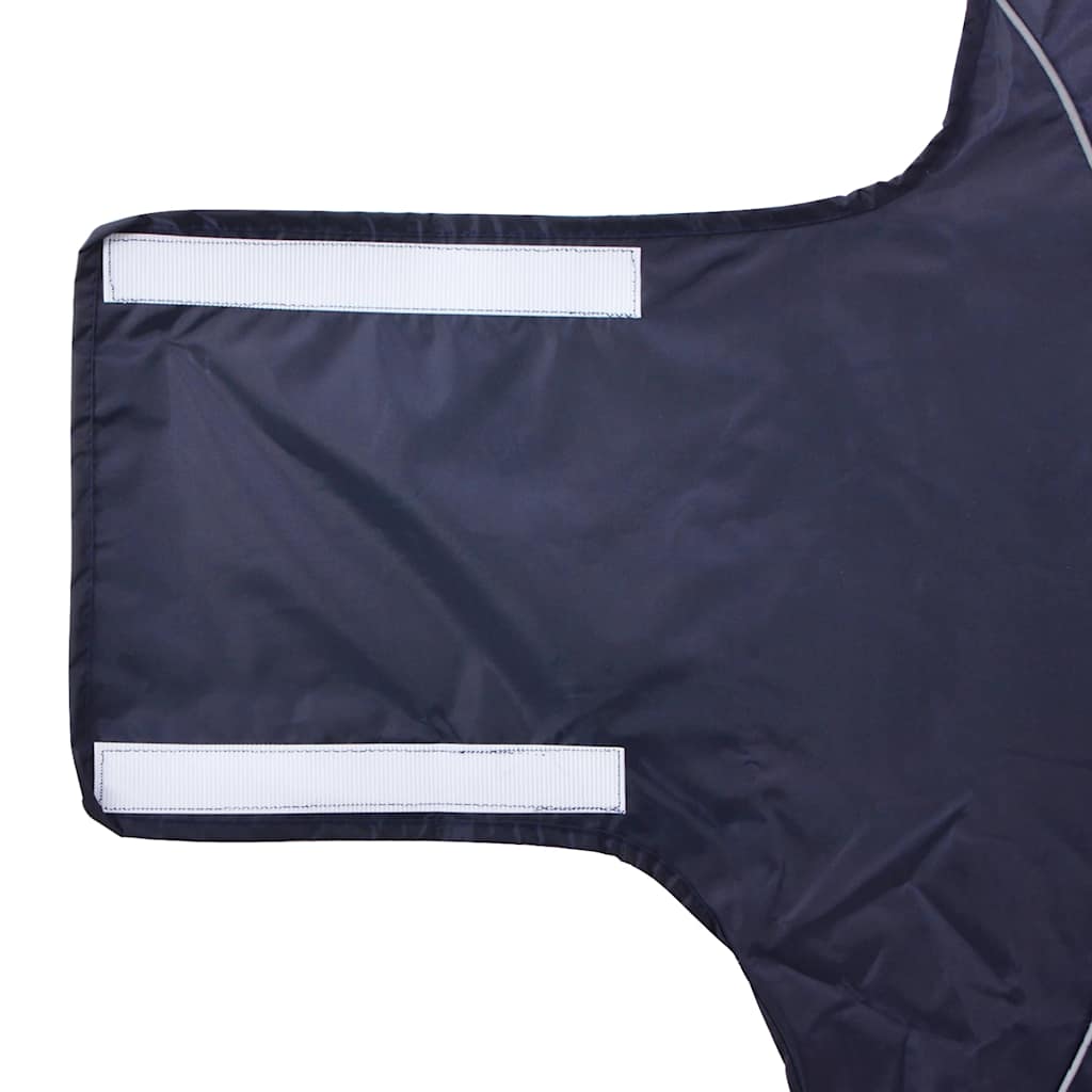 Hondenregenjas met reflecterende strips polyester blauw 3XL