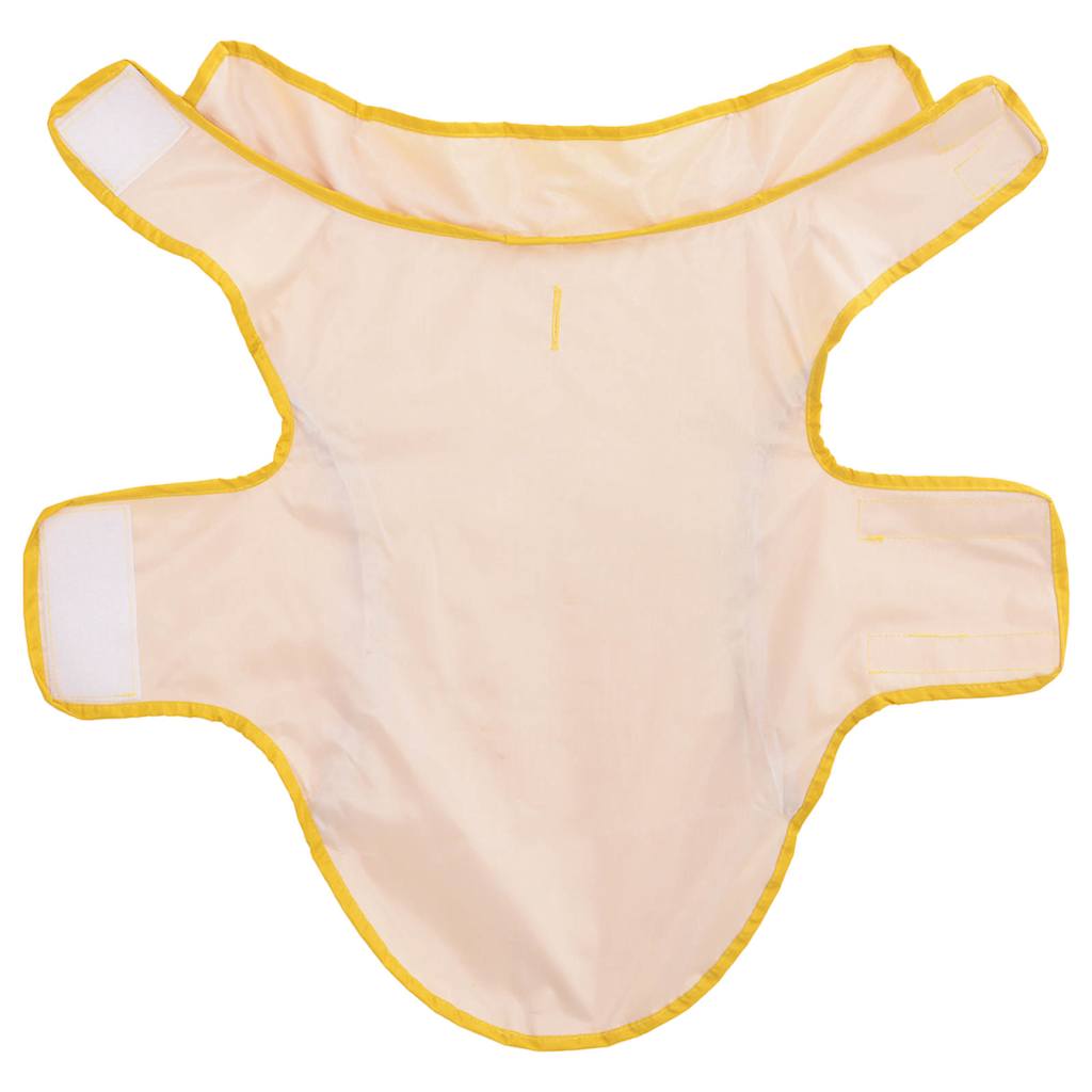 Hondenregenjas met reflecterende strips polyester geel XS