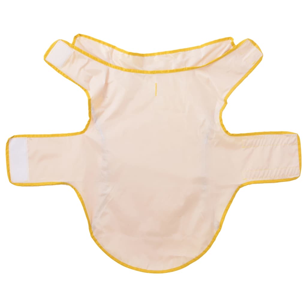 Hondenregenjas met reflecterende strips polyester geel L