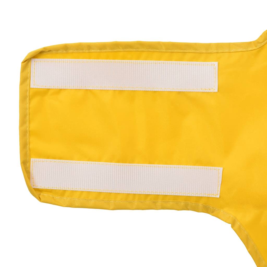 Hondenregenjas met reflecterende strips polyester geel L