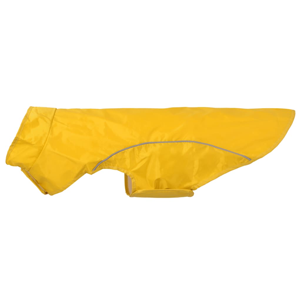 Hondenregenjas met reflecterende strips polyester geel XL