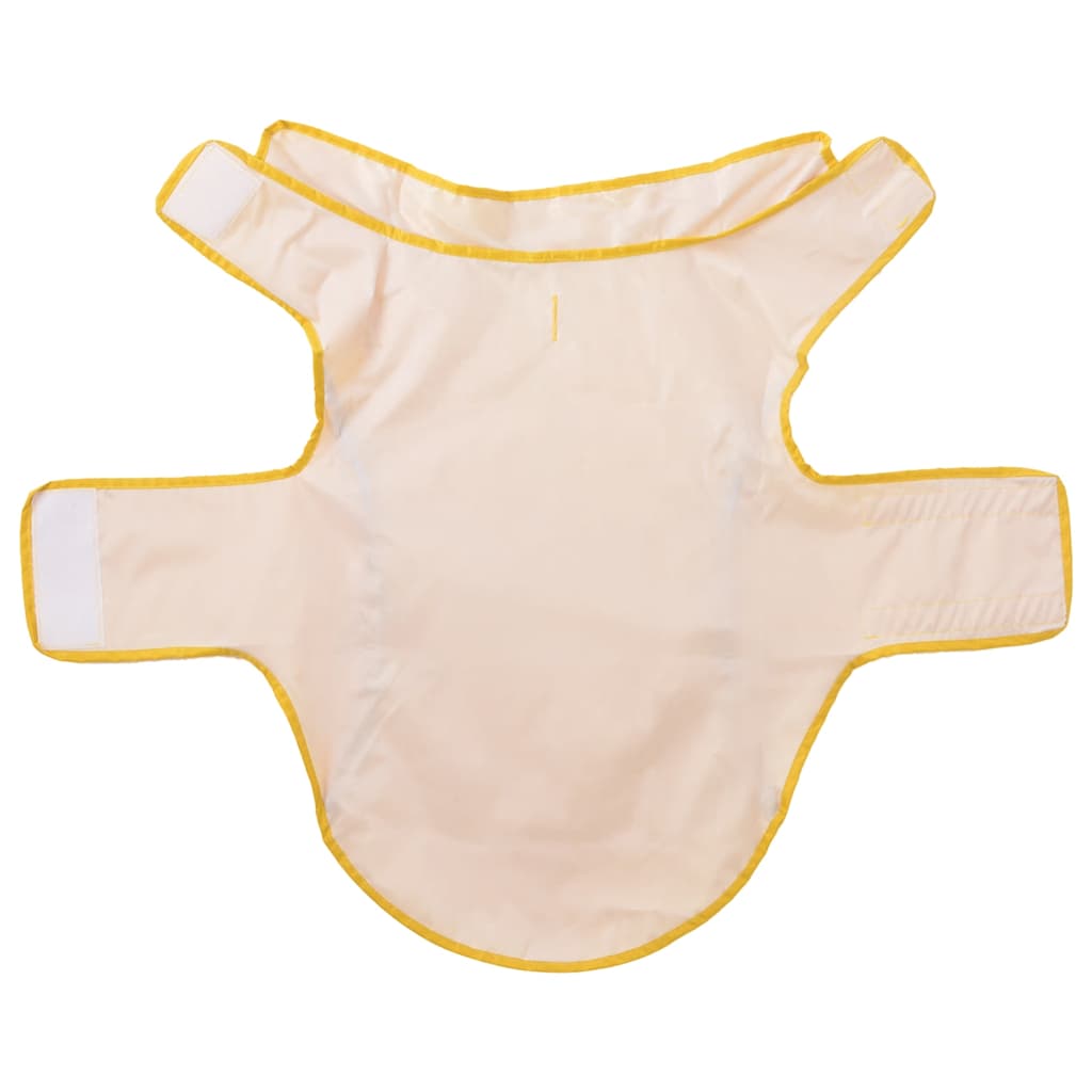 Hondenregenjas met reflecterende strips polyester geel 2XL