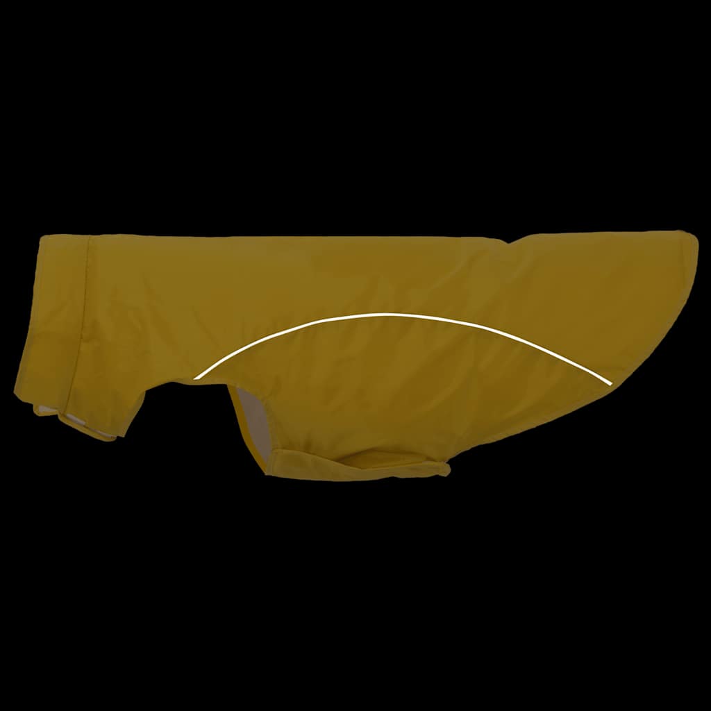 Hondenregenjas met reflecterende strips polyester geel 3XL