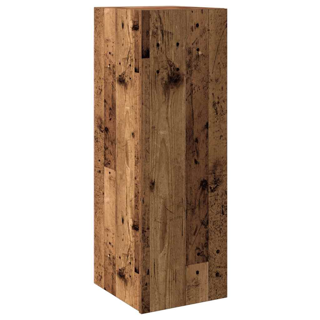Tv-wandkasten 8 st bewerkt hout oud houtkleurig