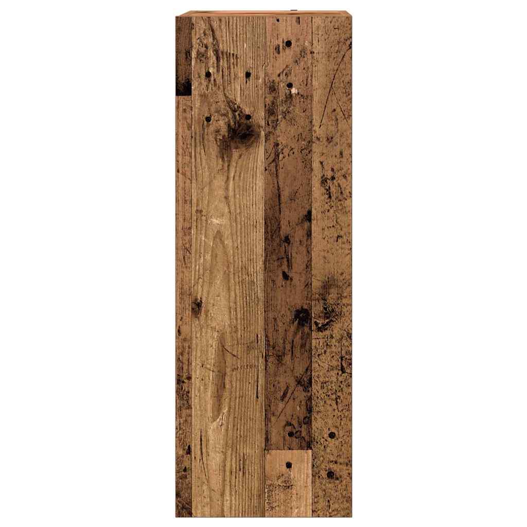 Tv-wandkasten 8 st bewerkt hout oud houtkleurig