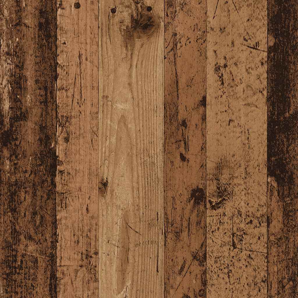 Tv-wandkasten 8 st bewerkt hout oud houtkleurig