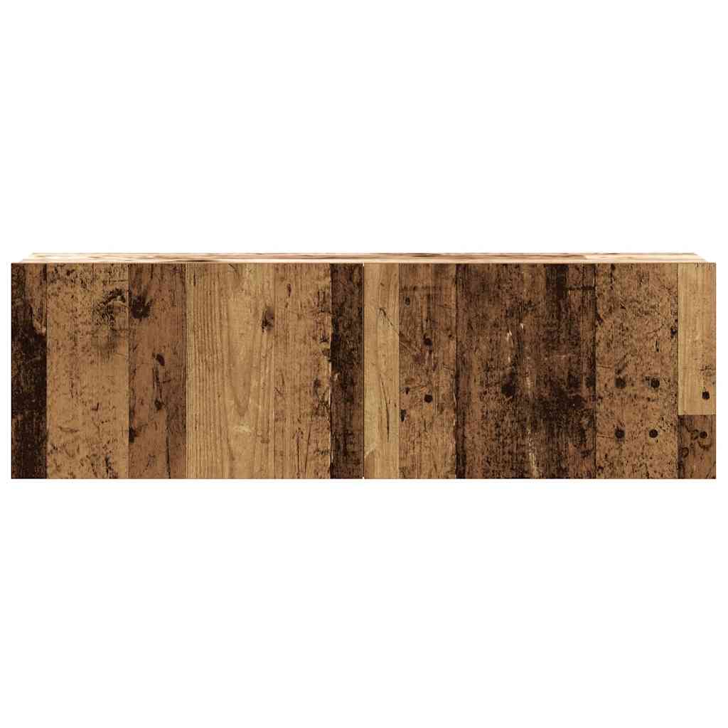 6-delig Tv-meubelset wandmontage bewerkt hout oud houtkleurig