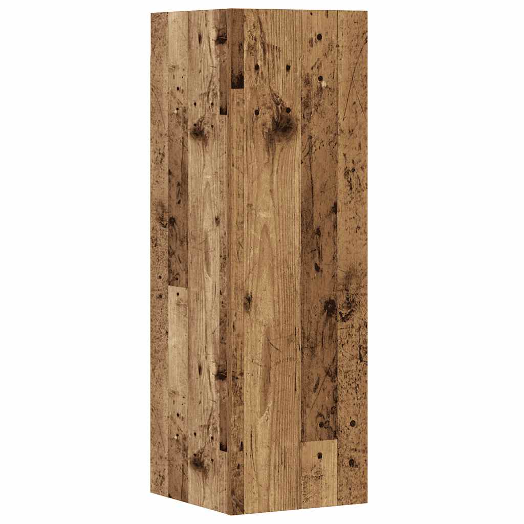6-delig Tv-meubelset wandmontage bewerkt hout oud houtkleurig