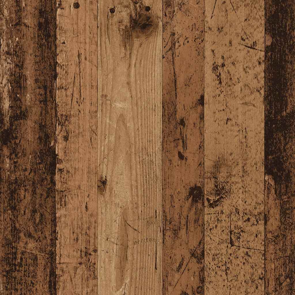 6-delig Tv-meubelset wandmontage bewerkt hout oud houtkleurig