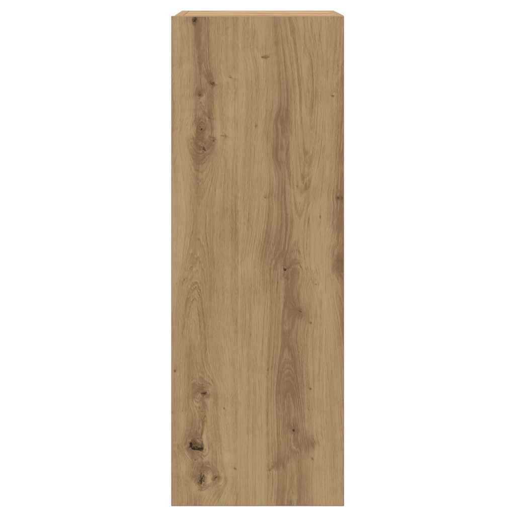 9-delig Tv-meubelset wandmontage bewerkt hout artisanaal eiken