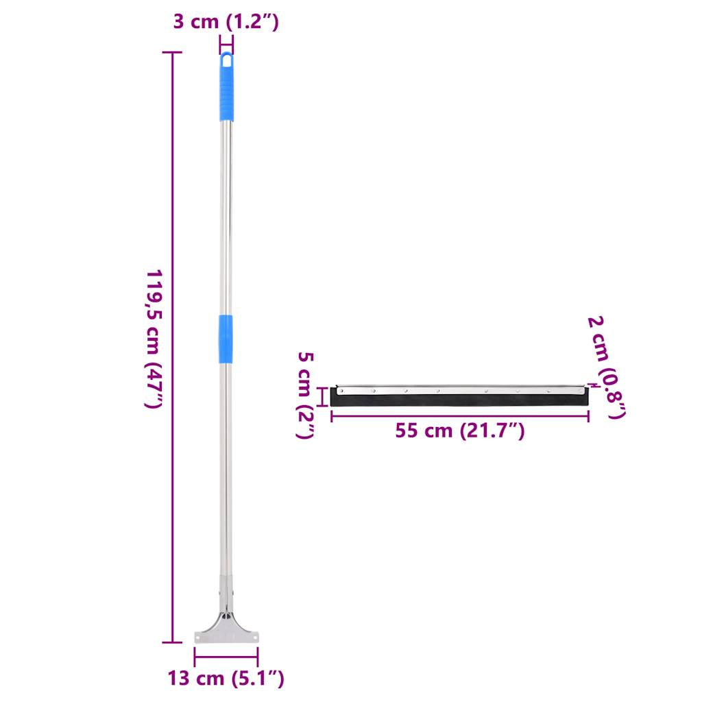 Vloertrekkers 5 st 55x119,5 cm staal en rubber