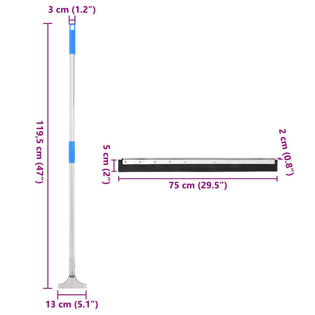 Vloertrekkers 5 st 75x119,5 cm staal en rubber