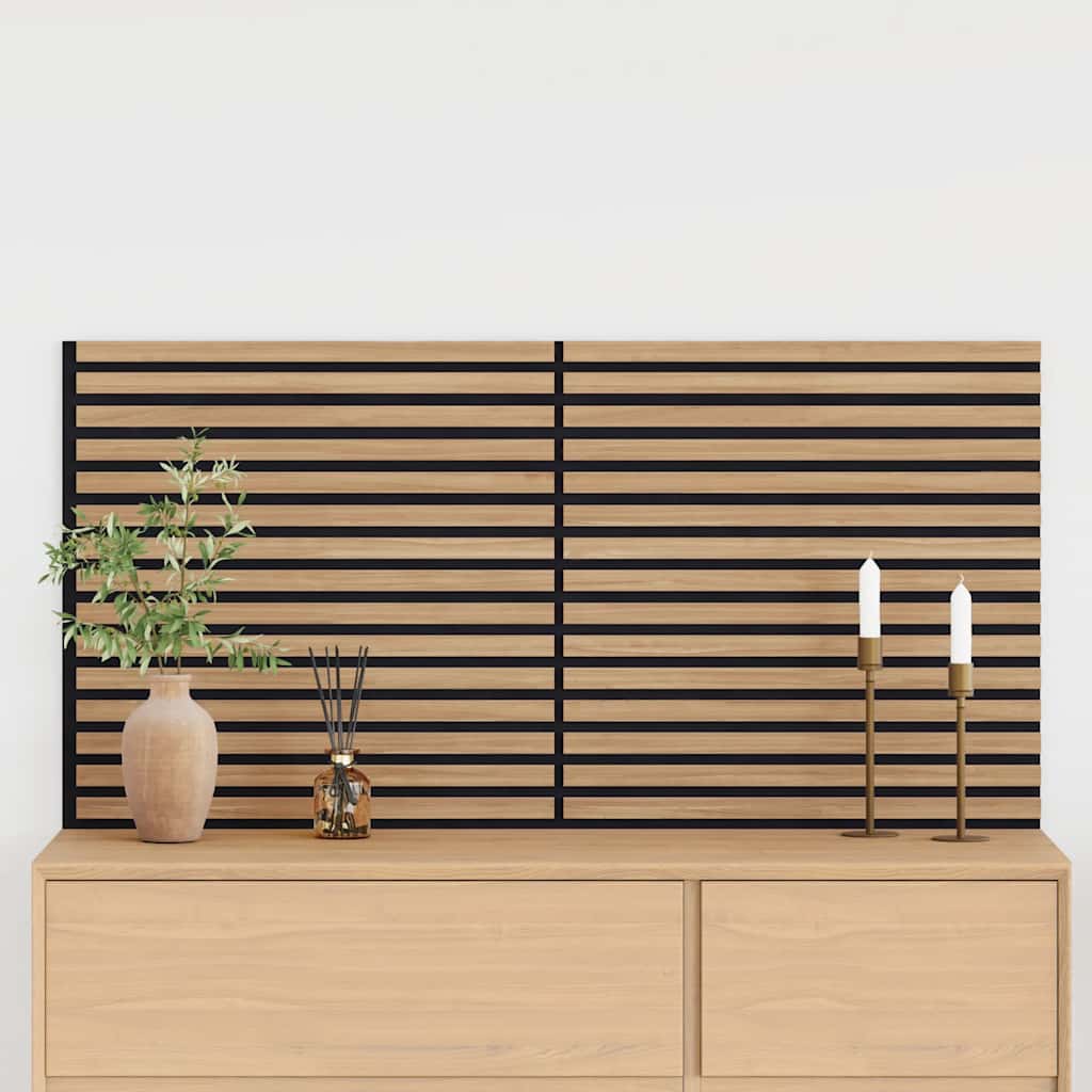 Akoestische wandpanelen 2 st latten 60,5x60 cm eikenfineer