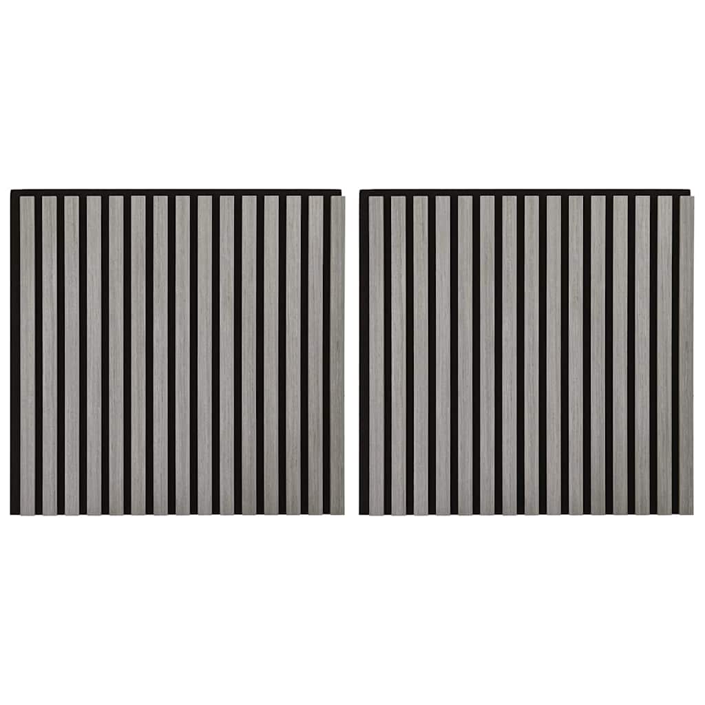 Akoestische wandpanelen 2 st latten 60,5x60 cm eikenfineer