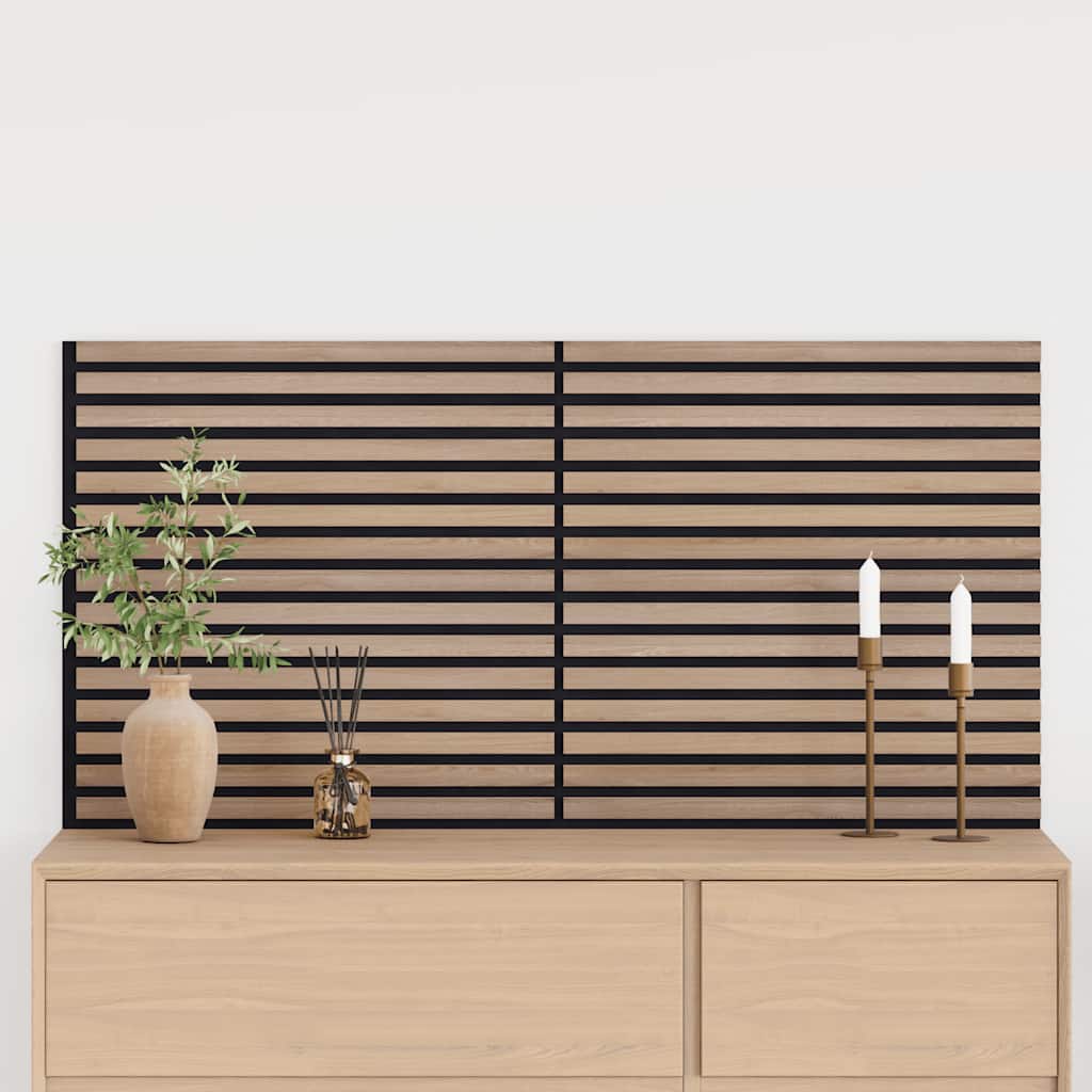 Akoestische wandpanelen 2 st latten 60,5x60 cm eikenfineer