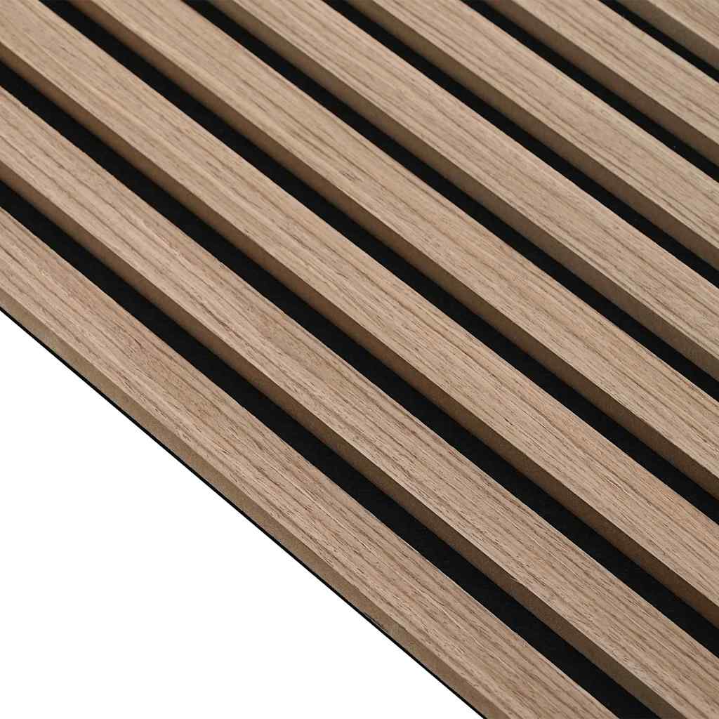 Akoestische wandpanelen 2 st latten 60,5x60 cm eikenfineer