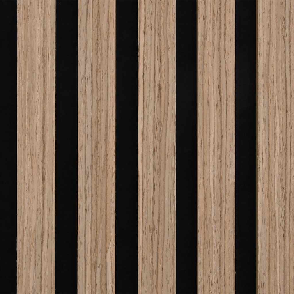 Akoestische wandpanelen 2 st latten 60,5x60 cm eikenfineer