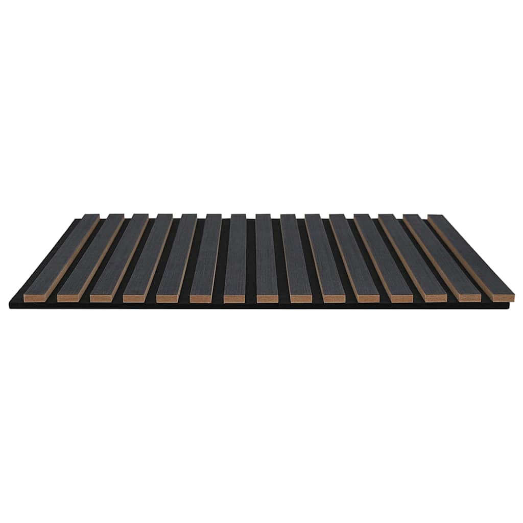 Akoestische Wandpanelen 2 St Latten 60,5X60 Cm Eikenfineer Antraciet
