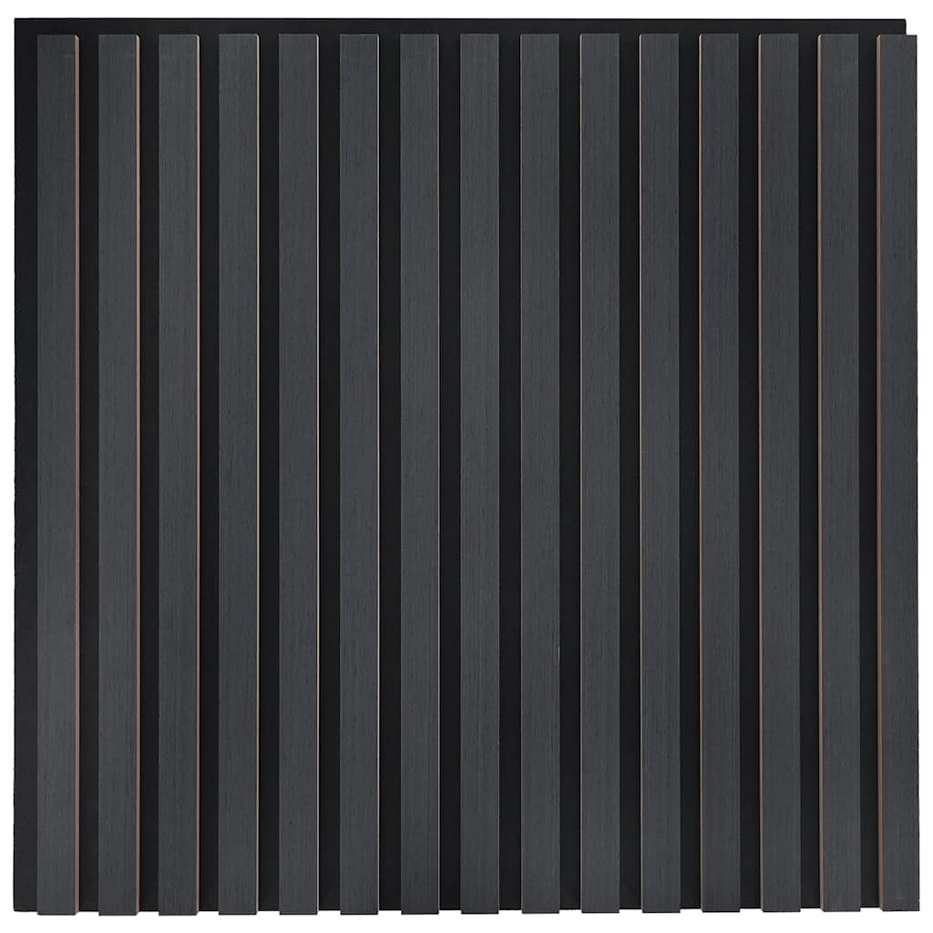 Akoestische Wandpanelen 2 St Latten 60,5X60 Cm Eikenfineer Antraciet