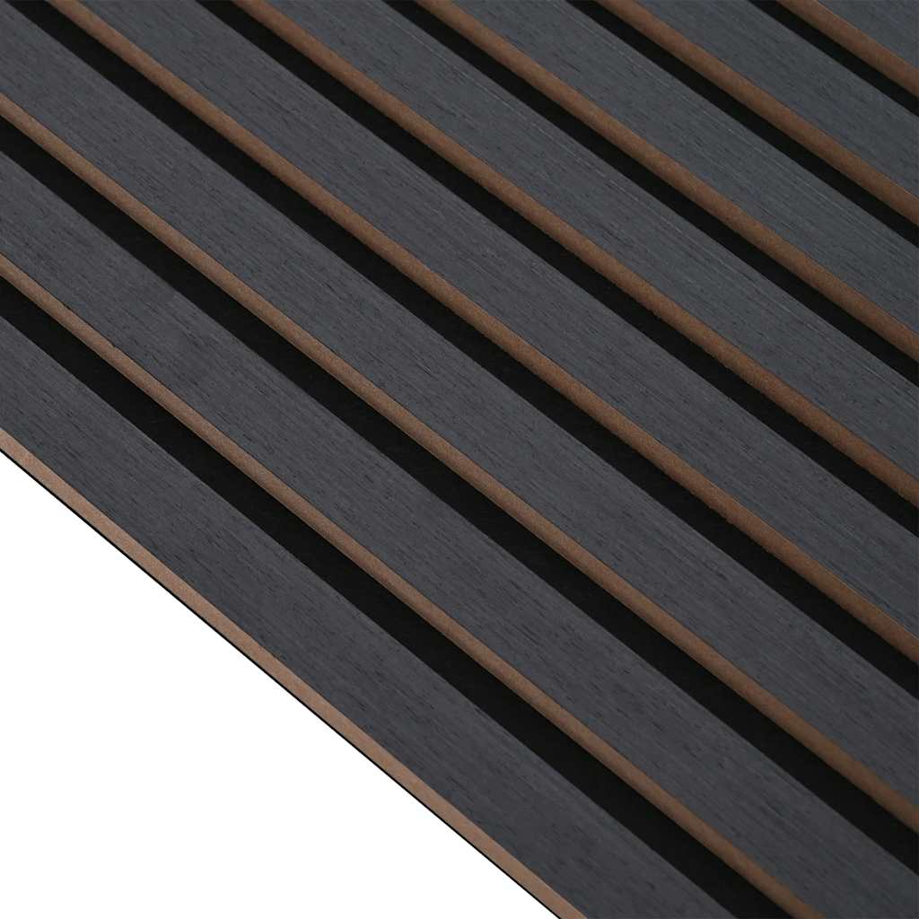 Akoestische Wandpanelen 2 St Latten 60,5X60 Cm Eikenfineer Antraciet