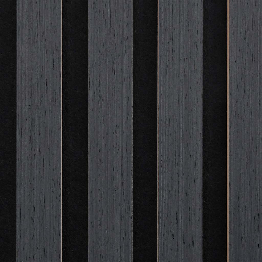 Akoestische Wandpanelen 2 St Latten 60,5X60 Cm Eikenfineer Antraciet