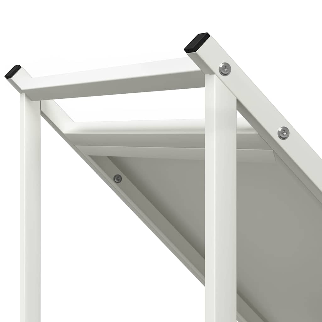 Brandhoutrek 70x43x34,5 cm koudgewalst staal wit