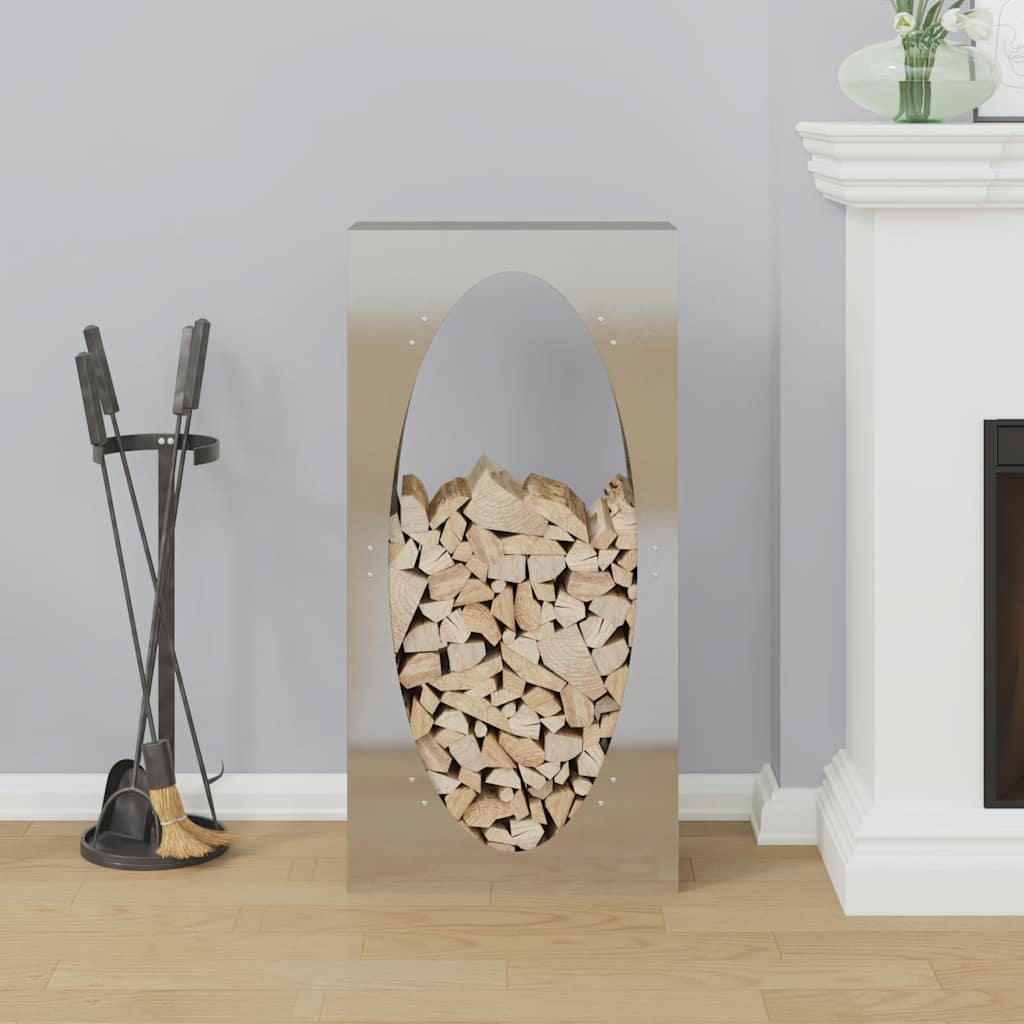 Brandhoutrek 50x23x100 cm roestvrij staal