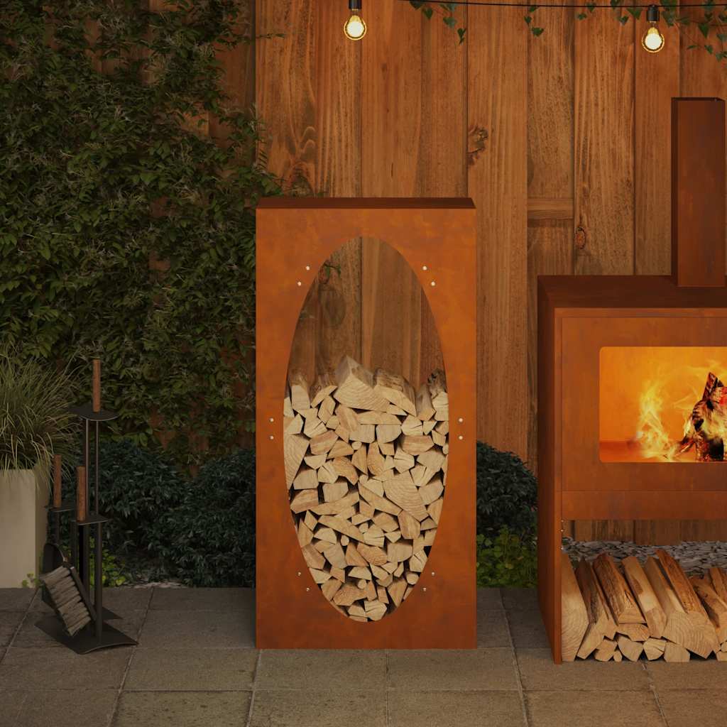 Brandhoutrek 50x23x100 cm weervast staal