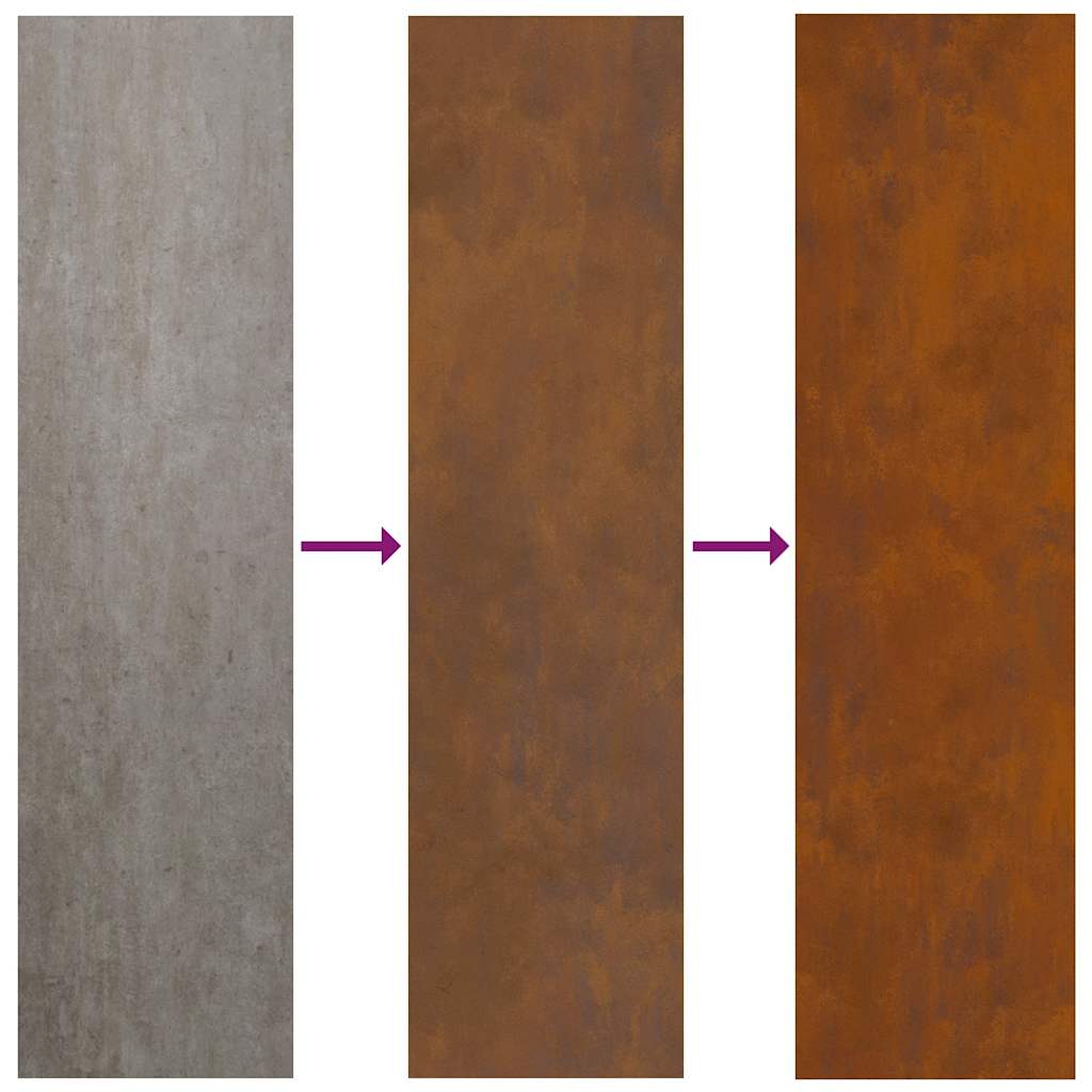 Brandhoutrek 50x23x100 cm weervast staal