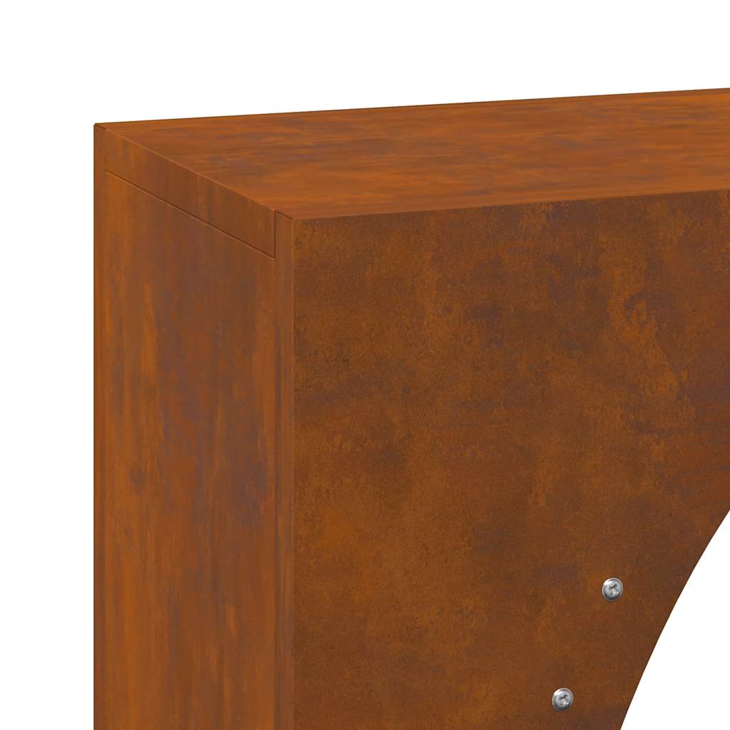 Brandhoutrek 50x23x100 cm weervast staal